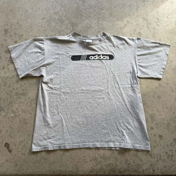Adidas Other - Vintage 90s Adidas Grey Graphic Logo T-Shirt Men's 2XL